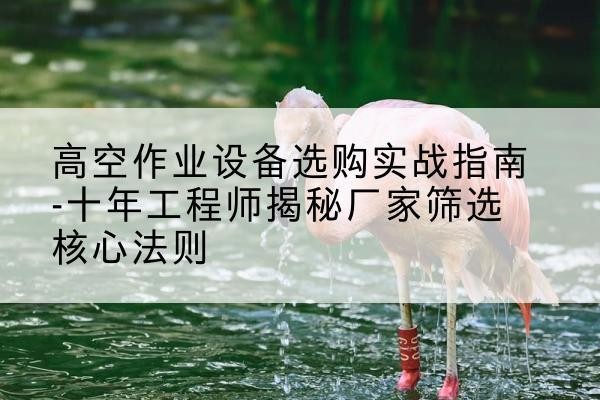 庆安剪叉式升降机厂家-高空作业设备选购实战指南-十年工程师揭秘厂家筛选核心法则